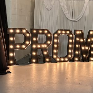PROM Marquee Letters
